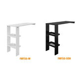 SoBuy® FWT55-W Table de Bar Murale Table Haute de Bar Mange-Debout Cuisine avec 2 étagères de Rangement - Blanc