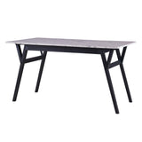 Versanora - Ashton rectangulaire à Manger Faux marbre Table- / Noir VNF-00079B