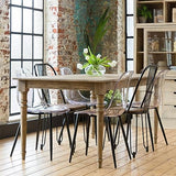 Made In Meubles Table à Manger en Bois de manguier Louis - Table & Table Basse - Table à Manger 90 x 180 x 76 cm