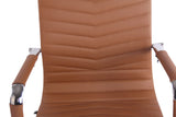 CLP Chaise De Bureau Batley avec roulettes en Similicuir Ou Cuir I Fauteuil Bureau Réglable avec Accoudoirs I Fauteuil De Direction Ergonomique, Couleur:Brun Clair, matière:Similicuir