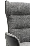 Kare 79945 Fauteuil pivotant + Repose-Pieds Ohio Salt and Pepp
