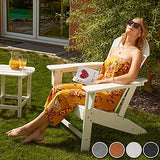 TecTake 800814 Chaise de Jardin Extérieur Design Adirondack Forme Ergonomique Résistant aux Intempéries Charge Max. 120 Kg – Diverses Couleurs (Gris)