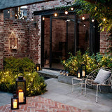 Lights4fun Grande Lanterne Noire en Métal avec Bougie LED pour Jardin à Piles, 65cm