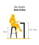 Buschman Ensemble de 4 Tabourets en Métal de Couleur Blanc Mat | Siège Vintage Industriel Empilable pour Bars, Bistro, Jardin, Cuisine | Chaises pour Intérieur et Extérieur - Hauteur 76 cm