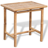 vidaXL Jeu de mobilier de jardin 5 pièces en bambou Ensemble Salon de jardin terrasse