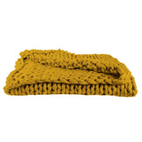 THE HOME DECO FACTORY Plaid, Acrylique, Jaune, Taille Unique