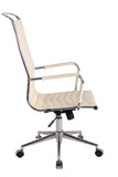 CLP Chaise De Bureau Batley avec roulettes en Similicuir Ou Cuir I Fauteuil Bureau Réglable avec Accoudoirs I Fauteuil De Direction Ergonomique, Couleur:crème, matière:Similicuir