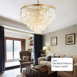 chambre lustres en cristal moderne et minimaliste vie américaine salle à manger lustre éclairage personnalité créative, blanc froid, Dia 80cm