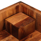 Tidyard Table Basse Bois | Table Basse Industriel | Table Console Bois Massif de Sesham 70 x 70 x 30 cm