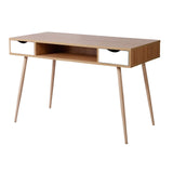 eSituro Table d'Ordinateur Table de Bureau en Bois avec 2 tiroirs,Design Scandinave,SCD0017,Chêne