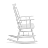 Kave Home - Fauteuil à Bascule Tenzo en Bois Massif de Caoutchouc Naturel