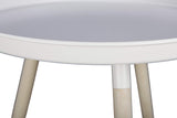 Nordifra - Table Basse Ronde en métal Blanc - Design scandinave Sticks 630