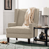 Stone & Beam Highland Modern Wingback Accent Chair, 32" W, Oatmeal