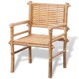 vidaXL Jeu de mobilier de jardin 5 pièces en bambou Ensemble Salon de jardin terrasse