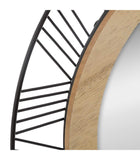 Atmosphera - Miroir Rond en Bois et métal Joe D45 cm