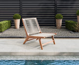 BEAU RIVAGE Avery Fauteuil Bas de Jardin, Bois, Naturel, 81 x 60 x 72 cm