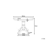 Beliani Table Ronde 100 cm Blanche Akron