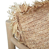 AUBRY GASPARD Fauteuil Design en Teck et sisal Arthur
