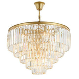 chambre lustres en cristal moderne et minimaliste vie américaine salle à manger lustre éclairage personnalité créative, blanc froid, Dia 80cm