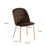 MCC Lot de 2 Chaises de Salle à Manger Velours Design Moderne avec Pieds en métal Or (Rose)