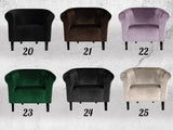 Fortisline Fauteuil Crapaud Monaco Velvet en veloures Vert Emeraude sièges Salon Bistro café W364_23