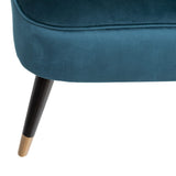 Fauteuil Naova Bleu Canard en Velours - Atmosphera créateur d'intérieur