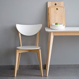 Chaise scandinave HUIQISolid Bois Chaise De Chaise Nordic Dossier Chaise Ordinateur Conférence Loisirs Chaise Tabouret Blanc 79 * 45CM fauteuil patchwork