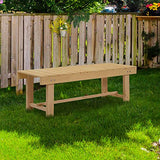 Outsunny Banc de Jardin 2 Places Style Rural Chic Assise à Lattes dim. 110L x 38l x 35H cm Bois de Sapin pré-huilé