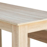 Tidyard 3 pcs Mobilier de Salle à Manger | Table a Manger | Mobilier de Cuisine | Table de Cuisine avec 1 Table et 2 Bancs Aggloméré Chêne
