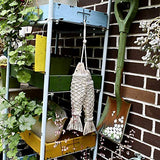 2 Pièces Décoration de Poisson en Bois, Art Mural Suspendu de Poisson en Bois, Ornement de Poisson en Bois Nautique Antique, Art Mural sur Le thème de la Plage pour la décoration Murale de la Maison
