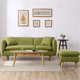 Canapé Paresseux Jambes en bois naturelles démontables de style nordique occasionnel de mode de dos / bras de sofa-lit faciles à se réunir Canapé Pliant Au Sol ( Color : Yellow , Size : Three person )