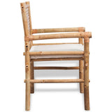 vidaXL Jeu de mobilier de jardin 5 pièces en bambou Ensemble Salon de jardin terrasse