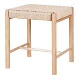 AltoBuy Mindy - Tabouret Hauteur 46,5 cm en Peuplier avec Assise Tressée