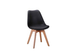 homemania Chaise Andromeda, Set de 2 chaises Noir en Bois et polyuréthane Meuble ameublement Design-per Maison, Bureau, Salon, Salle à Manger, cucina-tavolo, Hauteur Assise 47 cm