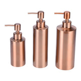 Fdit Distributeur de Savon en Acier Inoxydable Cuisine Salle de Bains Comptoir Pompe à Main Liquide Bouteille Rose Gold(350ML)