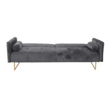 SKLUM Canapé-lit 3 Places en Velours Jehrd Gris Graphite - (Plus de Couleurs)