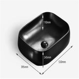 BABIFIS Lavabo, Petit Compact Minuscule Minuscule Salle de Bains lavabo évier Mur Suspendu courbé avec Fixations déchets et Robinet, 53 * 39.5 * 14.5cm