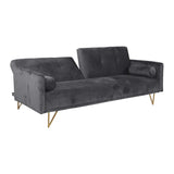 SKLUM Canapé-lit 3 Places en Velours Jehrd Gris Graphite - (Plus de Couleurs)