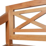 tidyard Lot de 2 Chaises Batavia de Jardin en Bois d'Acajou Massif Marron Clair 58x50x82 cm