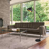 Osasy Lampadaire Arc, lampe à pied design rétro, Abat-jour réglable, 1x E27 max. 60 Watt, métal, en noir-doré,Lampadaires pour le salon, les salons,la lecture