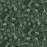A.S. Création papier peint intissé Greenery papier peint effet jungle papier peint oiseau 10,05 m x 0,53 m vert noir 372101 37210-1