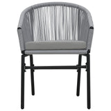 vidaXL 2X Chaises de Jardin Chaises de Terrasse Chaises de Patio Chaises d'Extérieur Sièges d'Extérieur Meuble de Jardin Anthracite Rotin PE