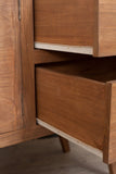 Macabane Buffet 2 Portes 2 tiroirs, Bois, Cannelle, 180 x 50 x 84 cm