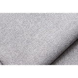 Miliboo Canapé d'angle Droit modulable avec chauffeuse Double en Tissu Gris Clair PLURIEL