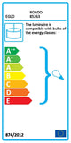 Eglo 85263 Suspension Rondo Nickel mat avec verre opale/mat, diamètre 30 cm