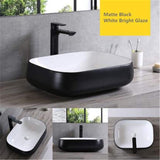 BABIFIS Lavabo, Petit Compact Minuscule Minuscule Salle de Bains lavabo évier Mur Suspendu courbé avec Fixations déchets et Robinet, 53 * 39.5 * 14.5cm