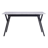 Versanora - Ashton rectangulaire à Manger Faux marbre Table- / Noir VNF-00079B