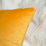 MIULEE Housse de Coussin Décoratif en Velours Taie d'oreiller Deco Chambre Canapé Lot de 2 40x40cm Moutarde