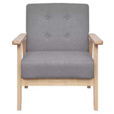 vidaXL Fauteuil Tissu Gris Clair Chaise Salon Séjour Meuble Salle à Manger
