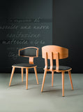 K&CO - Lot de 2 Chaises Beaubourg Noir et Bois